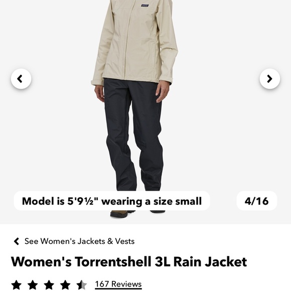 Brand New Patagonia Women's Torrentshell 3L Rain Jacket XS WHITE - Picture 3 of 7